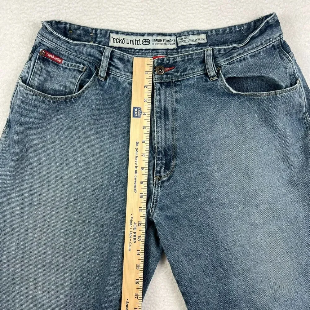 Ecko Unltd Jeans Mens Sz 36 Carpenter Wide Leg Hip Hop Baggy 90s Skater Y2K‎